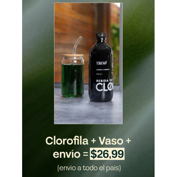 Clorofila 500 ml + Vaso + Envío